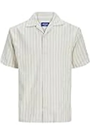 JACK & JONES JORCABANA Stripe Shirt SS SN, , XS