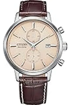 Citizen Heren analoog kwartshorloge met leren armband CA7061-26X, , Eén maat, Riemen.