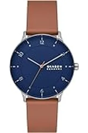 Skagen RIIS Horloge voor heren, Quartz uurwerk met roestvrij stalen of leren band