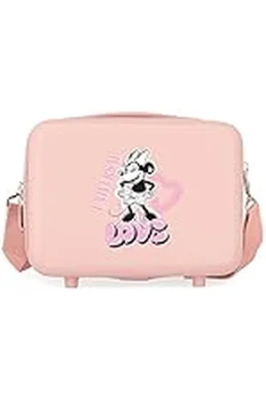 Disney Minnie Heart toilettas, aanpasbaar, huidskleur, 29 x 21 x 15 cm, robuust, ABS, 9,14 l, 0,8 kg, , Eén maat, Verstelbare toilettas