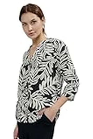 CECIL Dames Linen_Small Leafs Print Blouse, , XS