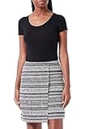 Taifun Dames 310315-11151 rok, zwart met patroon, 34, , 34