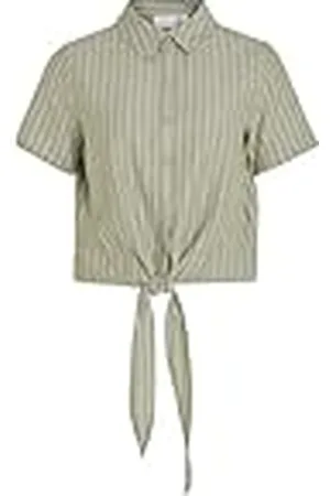 VILA Viprisilla Striped S/S Knoopshirt, , 40