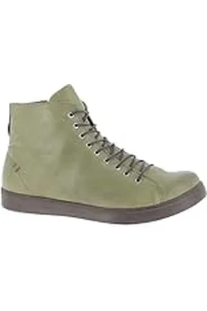 Andrea Conti High Top sneakers voor dames, kaki/d.bruin, 36 EU, , 36 EU