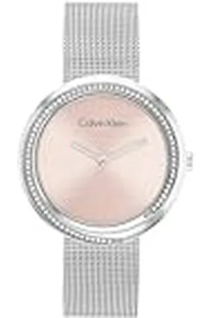 Calvin Klein Analoge Quartz Horloge Twist Collectie voor Vrouwen met Roestvrij Staal Mesh Armband, , armband