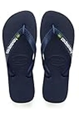 Havaianas Unisex Brasil-logo, marineblauw, 3/4