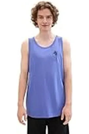 TOM TAILOR Tanktop voor heren met palmmotief, , S