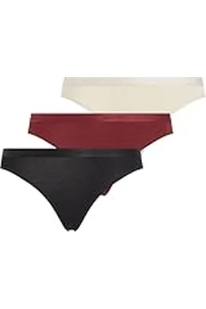 Calvin Klein Dames Bikini 3Pk 000QD5243E Brief, Multi (Zwart/Cocoon/Syrah), XL, , XL