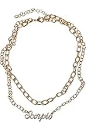 Urban classics Uniseks halsketting Diamond Zodiac gouden necklace, kleur , maat één maat