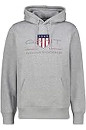 GANT REG Archive Shield Hoodie voor heren, grijs melange, standaard, , 3XL
