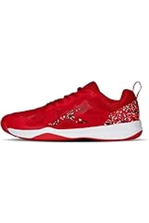 Hundred Blade Non-Marking Professional Badminton Shoes for Men | Material: TPU, Rubber | Suitable for Indoor Tennis, Squash, Table Tennis, Basketball & Padel (Red/Black, Size: EU 41, UK 7, US 8)