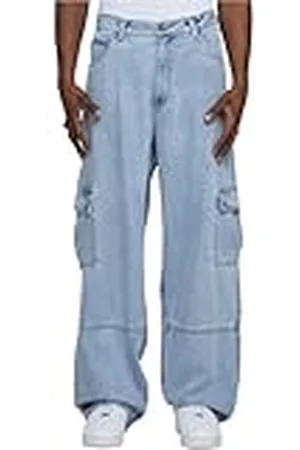 Southpole Cargobroek voor heren, baggy jeans met cargozakken, oversized fit, , 31