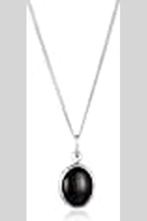 Elli Halsketting Dames Eenzaam Hanger Basis met Onyx in 925 Sterling Zilver