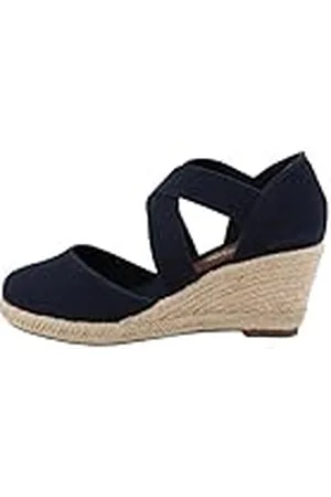 TOM TAILOR Dames 5390090020 sandalen met sleehak, marineblauw, 38 EU, , 38 EU