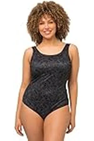 Ulla Popken Alice Softline Dg steenlook, damesbadpak, , 50-52 Große Größen