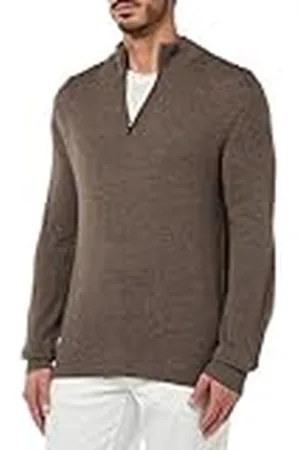 Hackett Heren Merino Cash Mix Hzip Pullover Sweater, , S