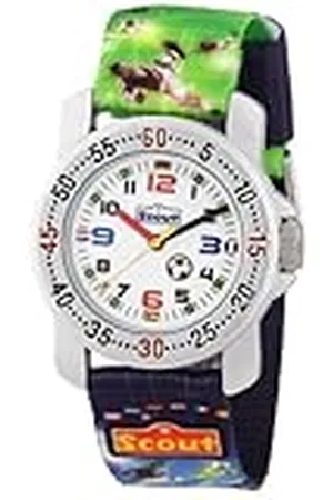Scout Jongens-polshorloge analoog kwarts textiel 280376026, , Riemen.
