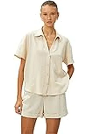 Koton Dames korte mouw Pocket Linen Blended Shirt, , 34