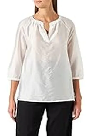 Comma, Dames 3/4 mouw blouse, 0120 wit, 38