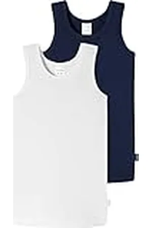 Schiesser Jungen 2 PACK Unterhemd ohne Arm - 95/5 Organic Bio Baumwolle - Größe 92 bis 140