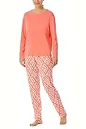 Schiesser Dames Pyjama Lange Broek Lange Mouwen Modern Nightwear Pyjamaset, Perzik_182544, 36, , 36