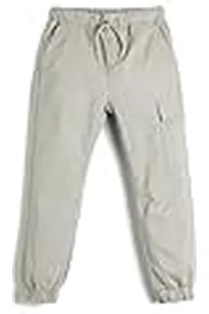 Koton Joggingbroek voor jongens, zakdetail, elastische tailleband, trekkoord, katoenen broek, , 5-6 Jaar