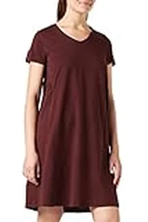 Gerry Weber Damesjurk van Heavy Jersey GOTS halve mouw jurk gebreide jurk effen kleur knielange, , 36