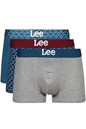 Lee Boxershorts voor heren in blauwgroen/print/grijs | Soft Touch katoenen boxershorts, , S