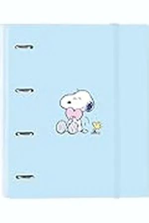 Safta SNOOPY LOVE map met 4 ringen, 35 cm, met 100 A4-vellen, ideaal voor kinderen van verschillende leeftijden, comfortabel en veelzijdig, kwaliteit en duurzaamheid, 27 x 3,5 x 32 cm, , M, Casual