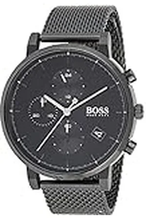 HUGO BOSS 1513813 analoog kwartshorloge voor heren met roestvrijstalen armband