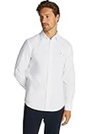 Tommy Hilfiger Heren Flex POPLIN Kent Collar SF Shirt MW0MW38137 L/S Shirt, wit, XS, , XS