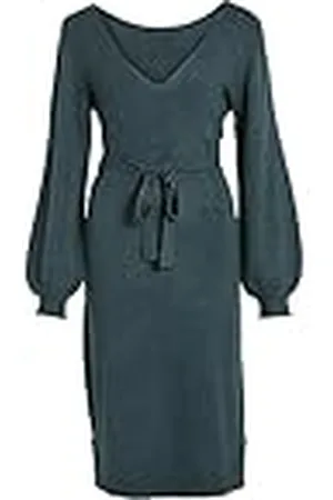 VILA VIRIL REV V-hals Knit Dress - NOOS, , XS