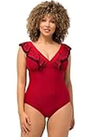 Ulla Popken Laura, Cutout, Volants Badpak voor dames, , 58