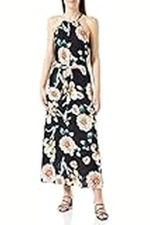 ONLY Dames Onlnova Life S/L Joy Long Dress Aop Ptm, , 32