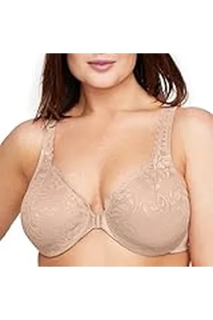 Glamorise Wonderwire Beha met kant, opening vooraan, #9245, Vlees, 80B
