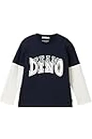 TOM TAILOR Oversized shirt met lange mouwen voor jongens en kinderen in twee-in-één look, , 128-134