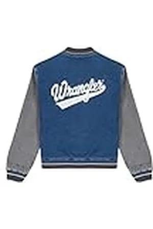 Wrangler Heren Baseball Jacket Denim, , M