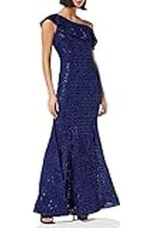 Gina Bacconi Dames pailletten kanten maxi-jurk cocktail, , 34 NL