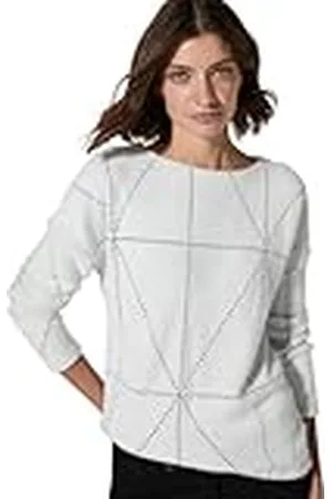 CECIL Dames Big Featheryarn Jacquard T-shirt, , XL