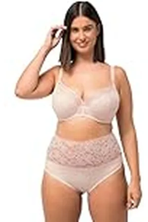Ulla Popken Dames Wire-Bra, Lace BH, Rose, 85, , 85C
