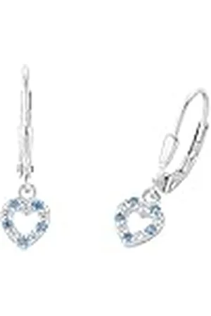 Prinzessin Lillifee Oorbellen 925 sterling zilveren meisjeskinderoorbellen, met zirkonia synth., 2,1 cm, hart, geleverd in sieradengeschenkdoosje