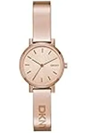 DKNY Soho Driekantig Roségoudkleurig Stainless Steel Bangle Horloge
