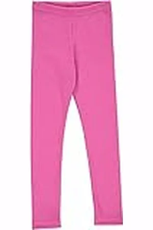 Green Cotton Alfa Rib Leggings voor meisjes, , 140 cm (Slank)