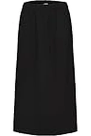 SELECTED Dames SLFTINNI-Relaxed MW MIDI Skirt B NOOS Rock, Black, 42, , 42