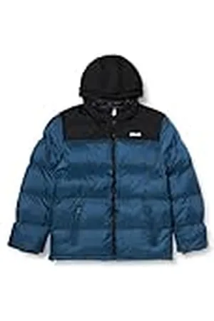 Schott NYC UTAH2 Donsjack met capuchon en schouderriem, Schott, staalblauw, XXXL Volwassenen