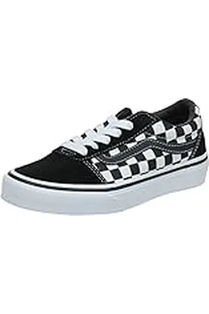 Vans Unisex Kids Ward Suede/Canvas sneakers, zwart Checker Black True White Pvj, 28 EU, Zwart (Checkered Black True White), 28 EU