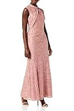 Gina Bacconi Dames pailletten kanten maxi-jurk cocktail, , 44 NL