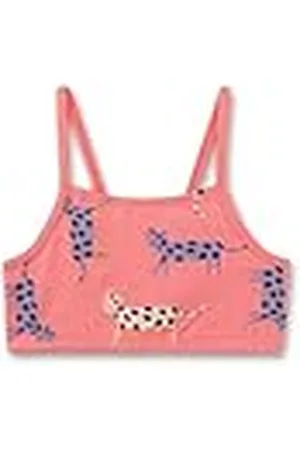 Sanetta Meisjesbustier | Comfortabele en aangename bustier voor meisjes van katoenmix. Ondergoed met spaghettibandjes en giraffe allover | meisjes bustier, , 92 cm