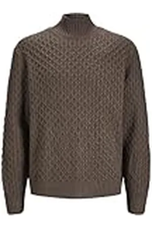 JACK & JONES Bestseller A/S Jorcosy Knit Cable Gebreide trui met hoge hals voor heren, , XL