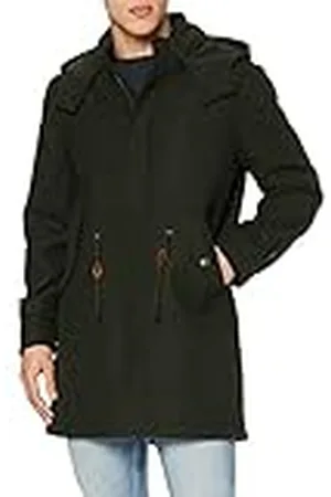 SCALPERS Hudson Parka doek, kaki jas voor heren - Groen - XX-Large
